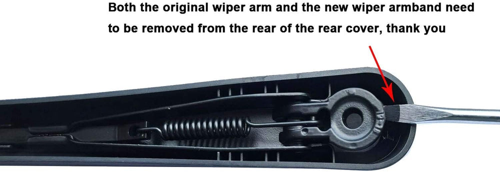 Wiper blade in use shows improved visibility during rain.