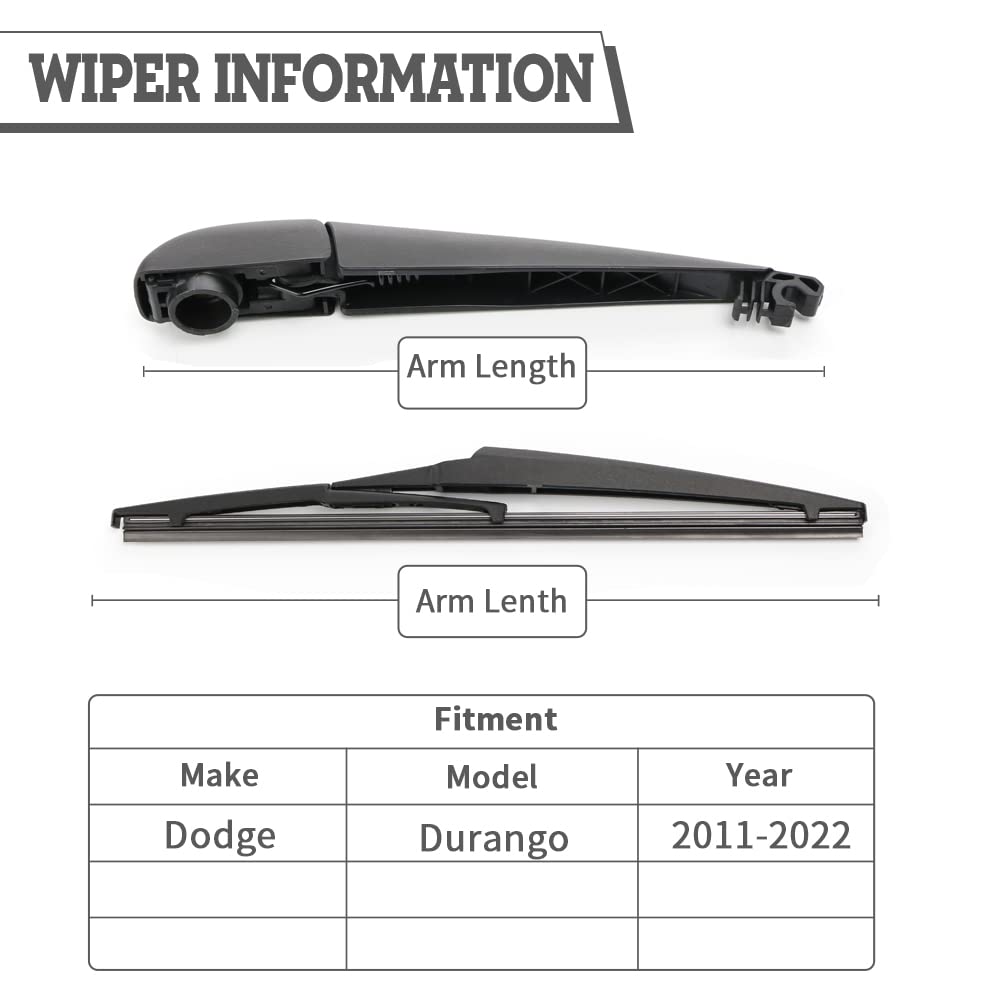 HODEE rear wiper blade for Dodge Durango ensures streak-free visibility.