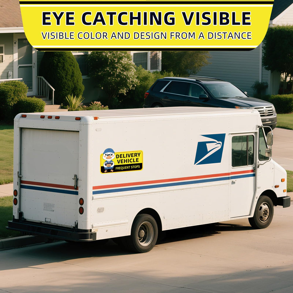 Hodolusen delivery driver sign 11x7 back view reflects for rear visibility.