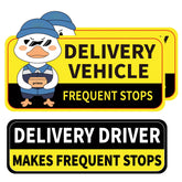 Hodolusen delivery driver sign 11x7 front view yellow boosts visibility for couriers.