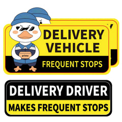 Hodolusen delivery driver sign 11x7 front view yellow boosts visibility for couriers.