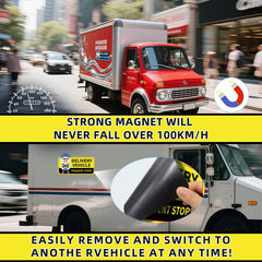 Hodolusen vehicle magnet installation yellow demonstrates easy, residue-free attachment.