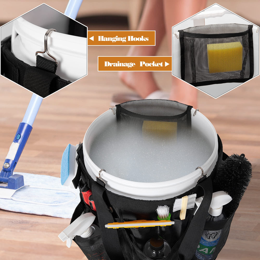 HODRANT mesh pockets neatly organize sprays towels and brushes