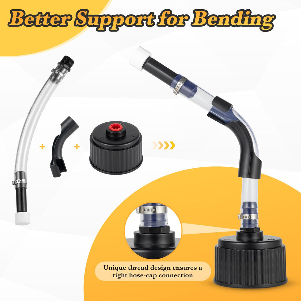 HOHNNYREET transparent hose lets you monitor fuel level during refueling.