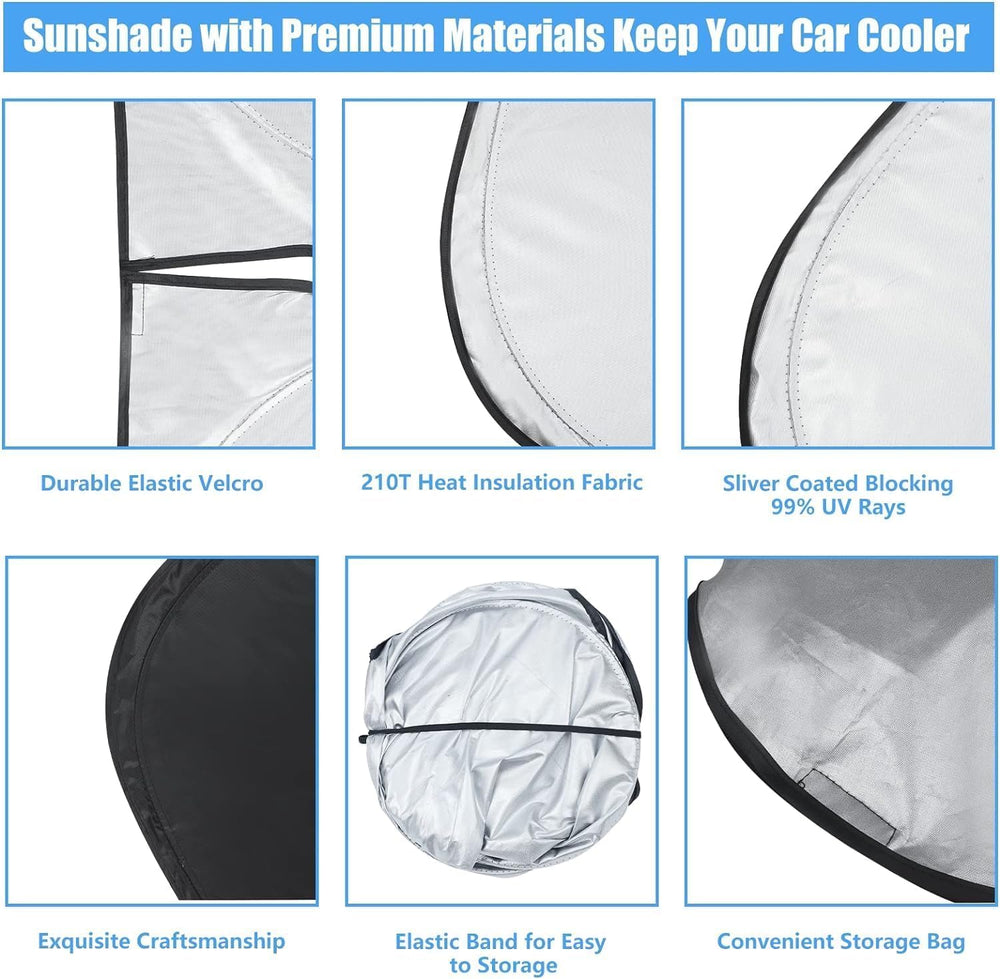 HOHUIGO 210T fabric windshield shade durability for long-lasting car protection