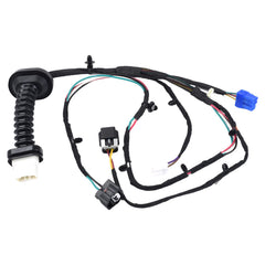 HOKZVIATMOTOELECS 645-506 rear door harness with connectors restores window, lock, and speaker function.