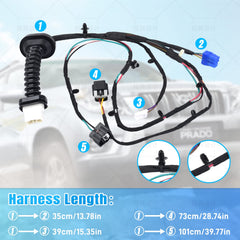 HOKZVIATMOTOELECS rear door harness connectors enable quick, plug-and-play installation.
