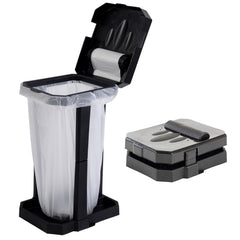 HolaKit collapsible trash bag holder with stable legs for outdoor stability