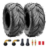 HOLATO 145/70-6 tubeless tire side view on a mini bike showing profile for smooth cornering
