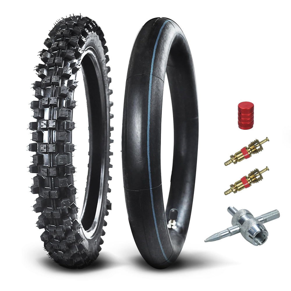 HOLATO front tire inner tube 70-100-17 for 17-inch dirt bike rims, ready for off-road use