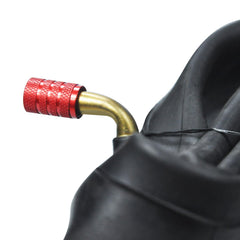 HOLATO black valve caps blend with rims and keep dust out.
