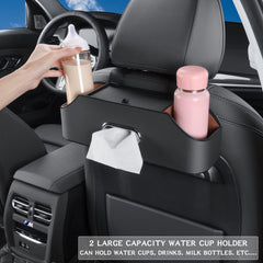 HOLDCY car back seat organizer uses headrest hook for easy installation