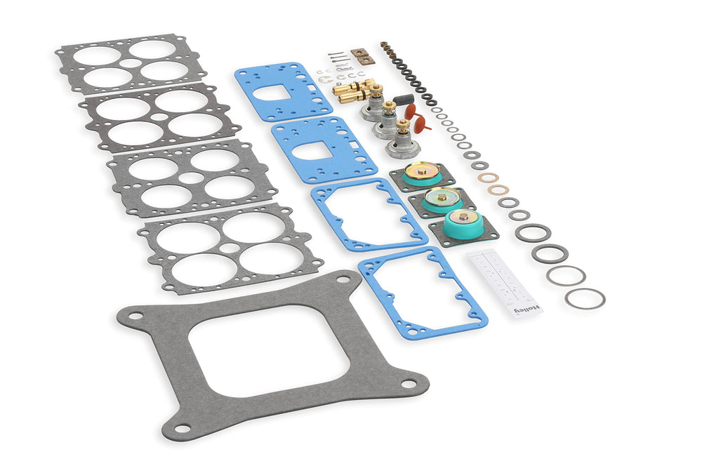 Holley Renew Kit step-by-step instruction card aids precise rebuilding.