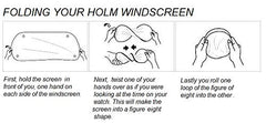 HÖLM windscreen deflector stores under front seat for extra space.