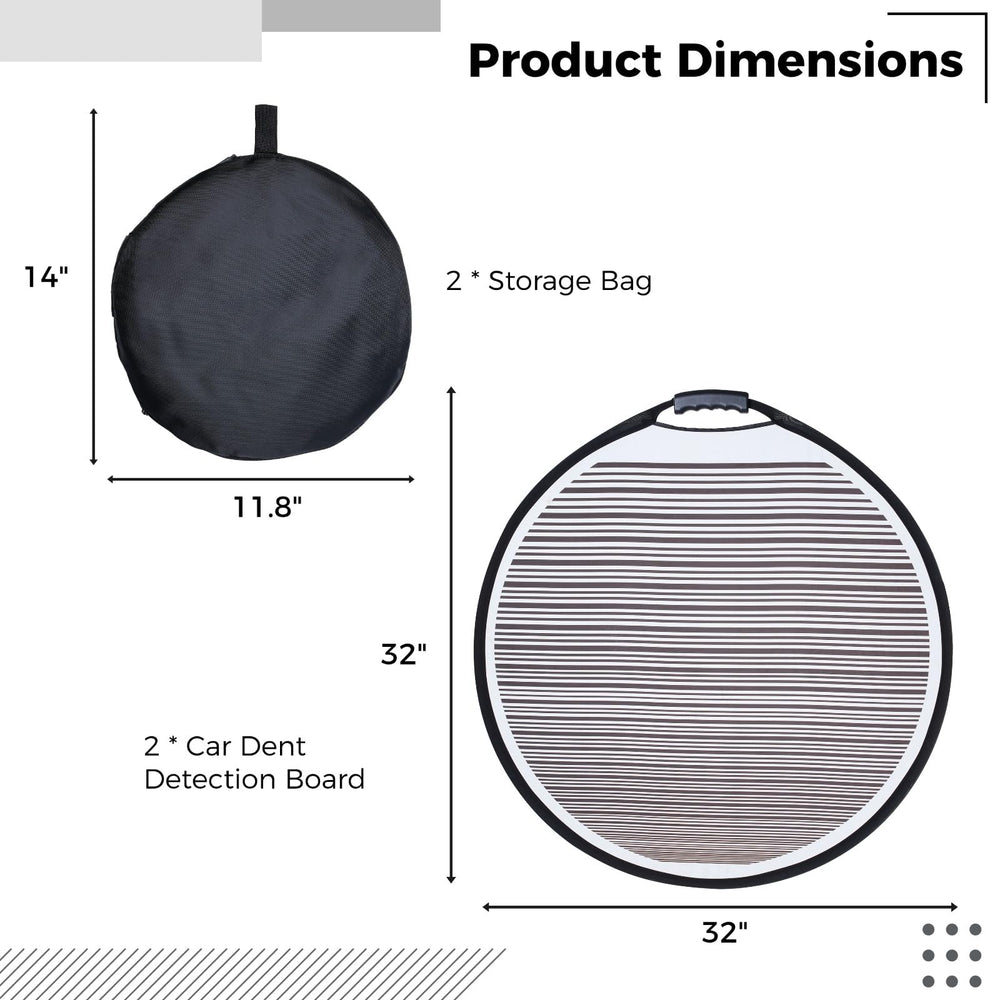 Portable dent detection board for garage use with compact storage by Homaisson