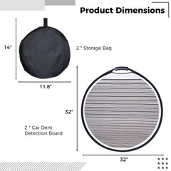 Portable dent detection board for garage use with compact storage by Homaisson