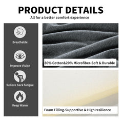 HOMBYS grey car seat cushion complements interior while providing soft, breathable comfort.