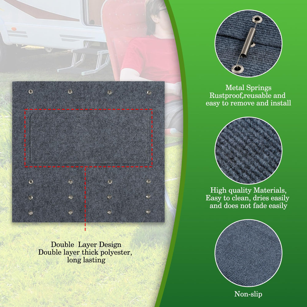 HOMEE RV Step Covers install with a simple hook system
