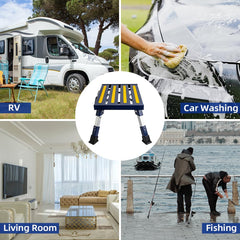 Homeon Wheels portable camping step for travel and outdoor adventures.