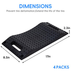 Homeon Wheels Tire Saver Ramps feature eight anti-slip pads to prevent movement on smooth floors.