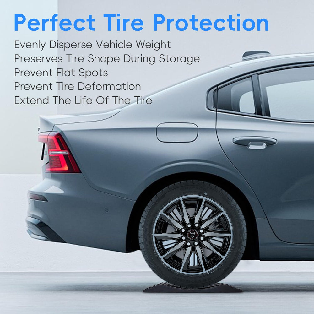 Homeon Wheels Tire Saver Ramps use interlocking tabs to widen ramps for larger tires.