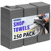 HOMERHYME microfiber cleaning cloths 150-pack grey for lint-free surfaces