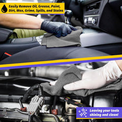 HOMERHYME soft-absorbent microfiber blends pick up spills with ease.