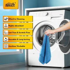 HOMEXCEL blue microfiber towel value-packed 100-pack