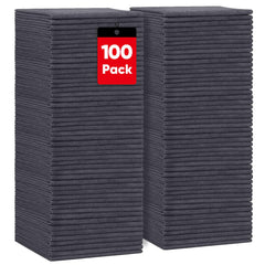 HOMEXCEL Grey microfiber cloths—100-pack for bulk cleaning, lint-free on windows and surfaces.