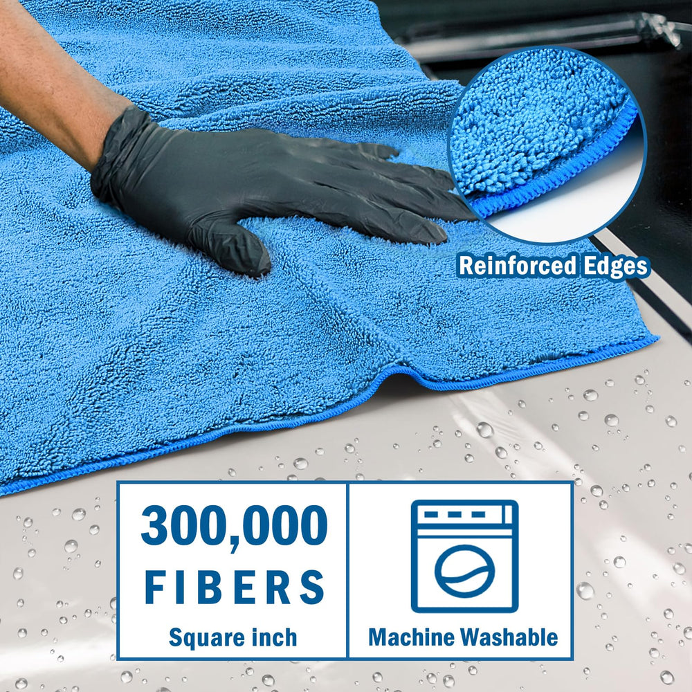 HOMEXCEL microfiber towel, 31x24, ideal for fast drying on large vehicles.