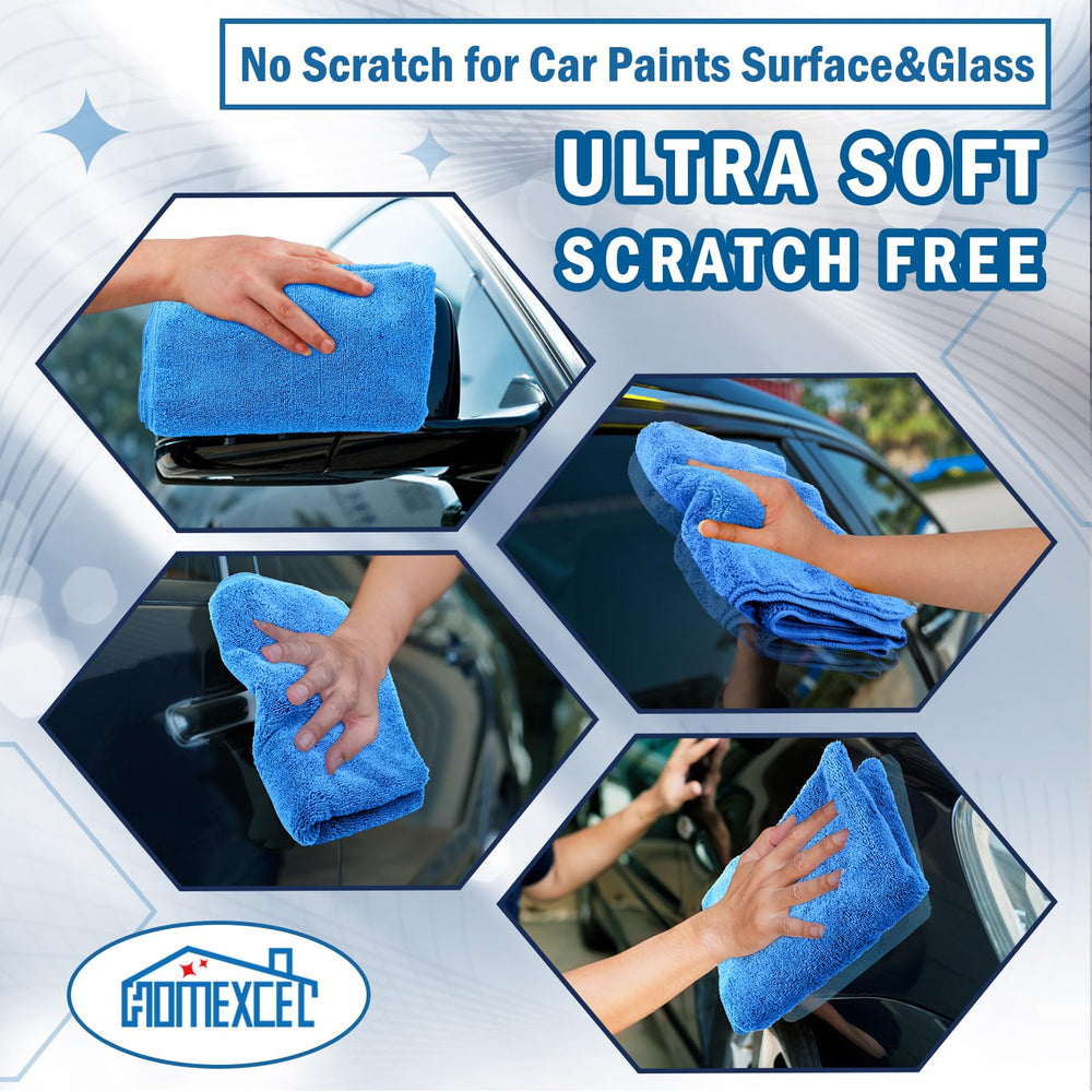 HOMEXCEL microfiber towel, reusable after washes, reduces waste and saves money.