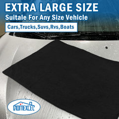 HOMEXCEL scratch-free microfiber wipe on car paint