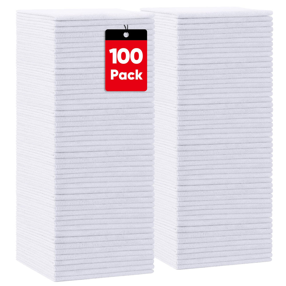 HOMEXCEL white microfiber cloths for bulk cleaning, lint-free shine on glass surfaces