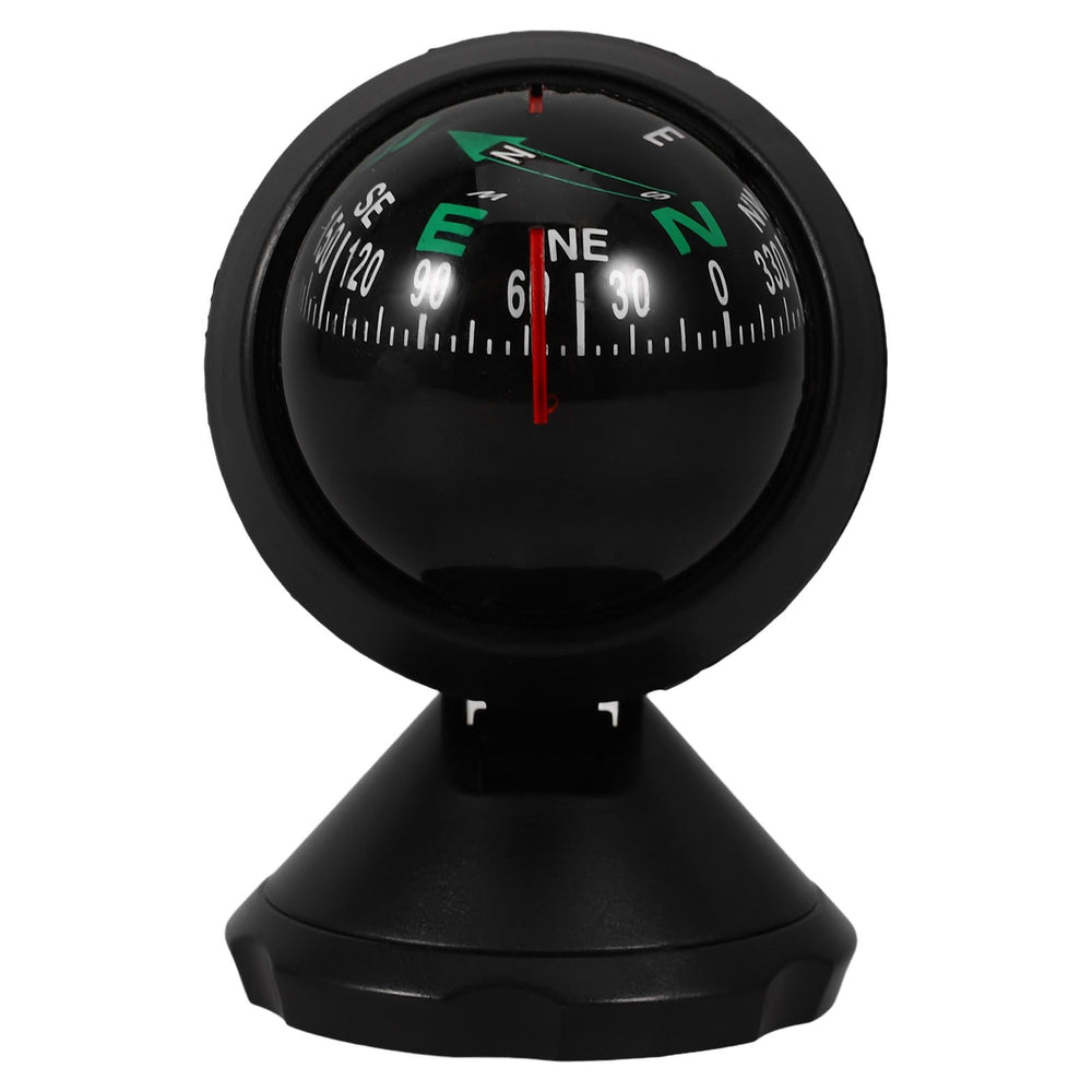 Homoyoyo adjustable car compass with stick-on base on the dash for quick orientation.