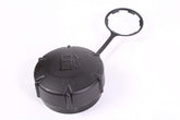 Honda 17620-Z0J-800 fuel cap front view, secure seal for Honda engines