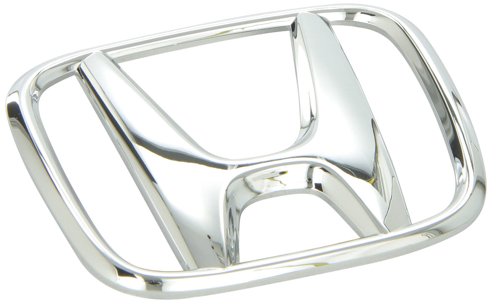 Honda emblem closeup on grille showing precise fit and finish.
