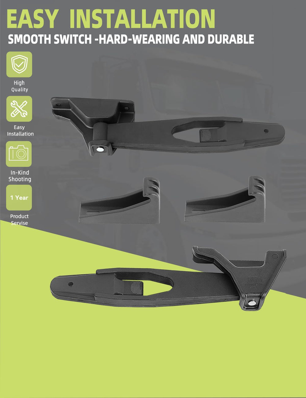 HONFQP hood latch catch bracket rear view showing engagement for reliable operation.