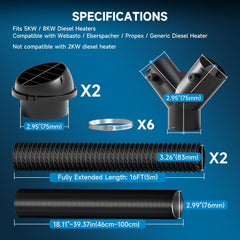 Hon&Guan kit installed on a heater illustrating quick setup and compatibility.