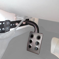 Hooke Road dead pedal with textured finish—durable non-slip surface.