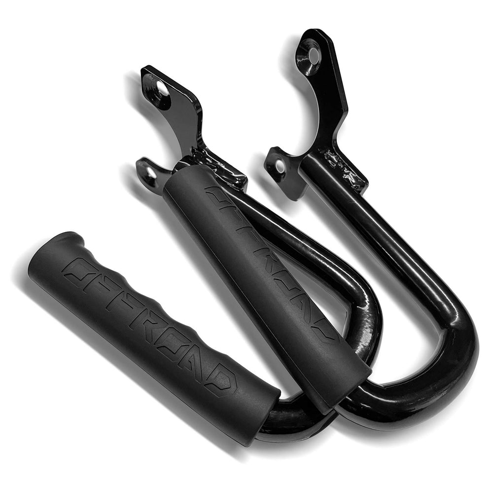 Hooke Road front grab handle connection shows factory bolt compatibility.
