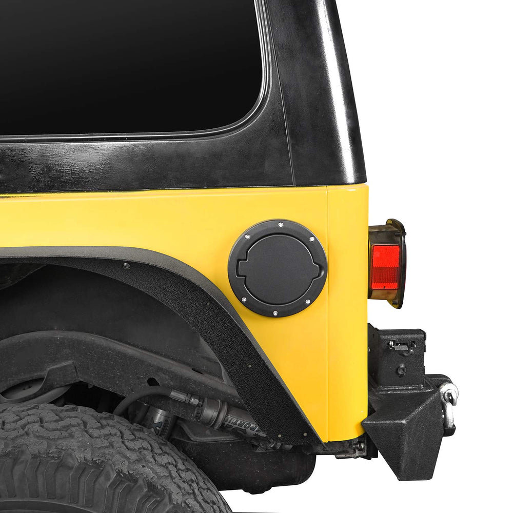 Hooke Road gas tank cap cover with black coat finish and corrosion protection.