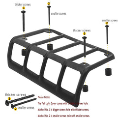 Front-quarter view demonstrates low-profile design for clean Wrangler lines