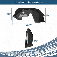 Hooke Road sturdy powder-coated liners add rugged protection.
