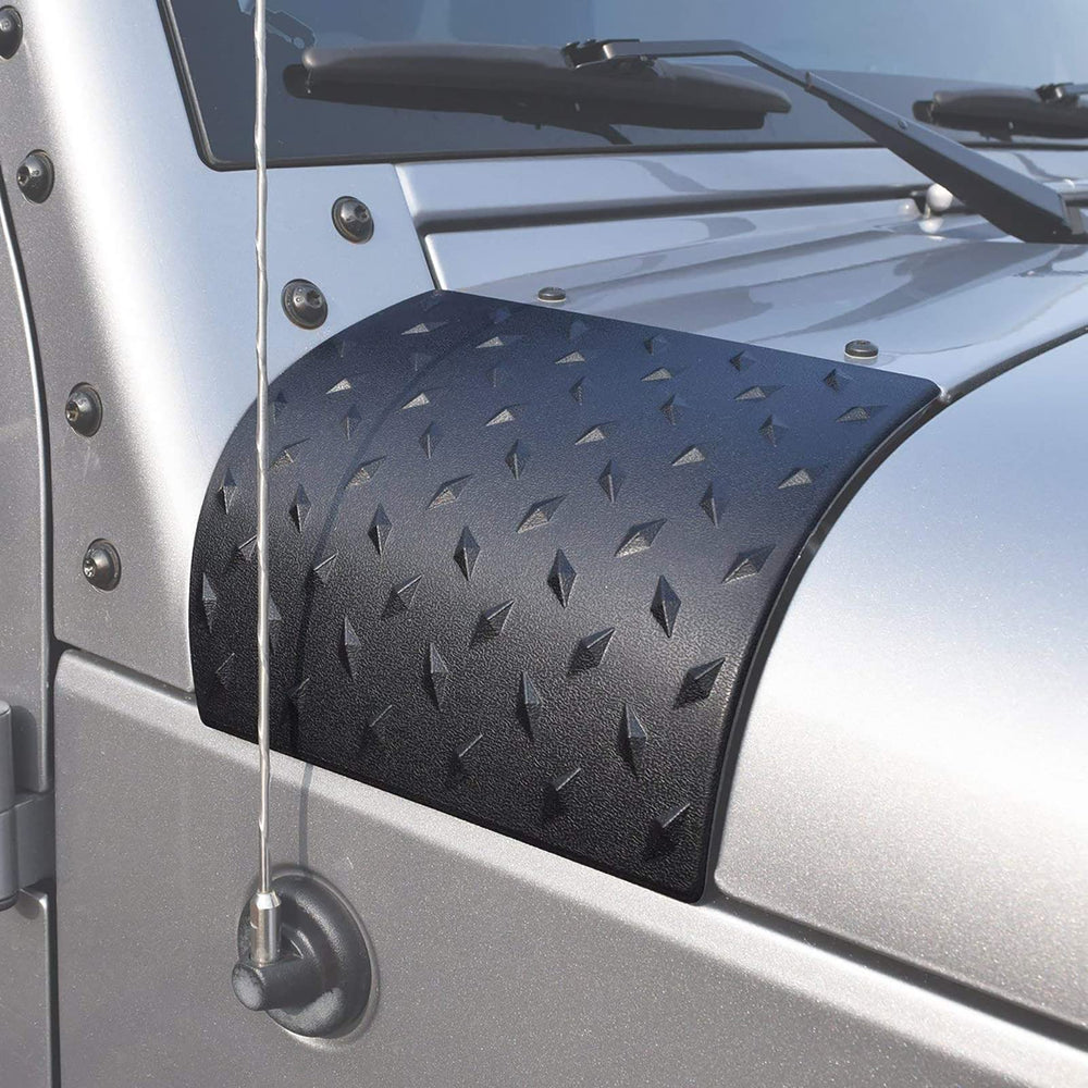 Hooke Road Jeep Wrangler JK cowl protection in matte black finish