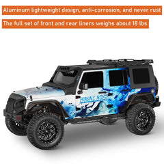 Hooke Road JK inner fender liner aluminum close-up shows durable construction