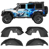 Hooke Road Wrangler JK front-left inner fender liner shields debris for a cleaner wheel well
