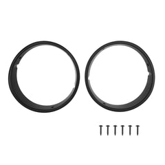 Hooke Road matte black headlight bezels on a Jeep Wrangler TJ for rugged styling.