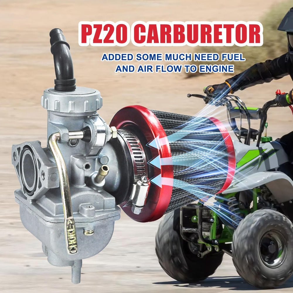 HOOUP PZ20 intake pipe shown for precise carb mounting on small bikes
