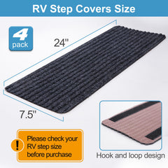 HOPEVIVA RV Step Covers with non-slip bottom for safer footing