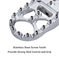 Hopider foot pegs with stainless steel teeth for durable anti-slip grip